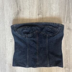 Lioness Dark Blue Denim Bustier